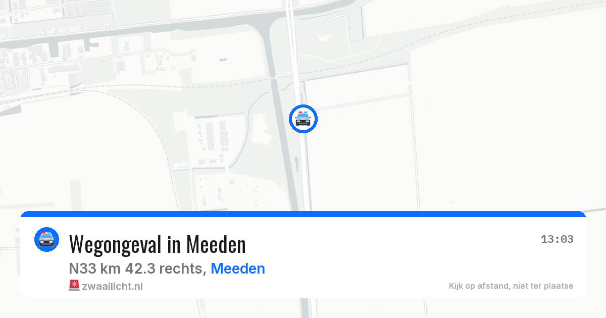 Wegongeval in Meeden — 7 aug 2026