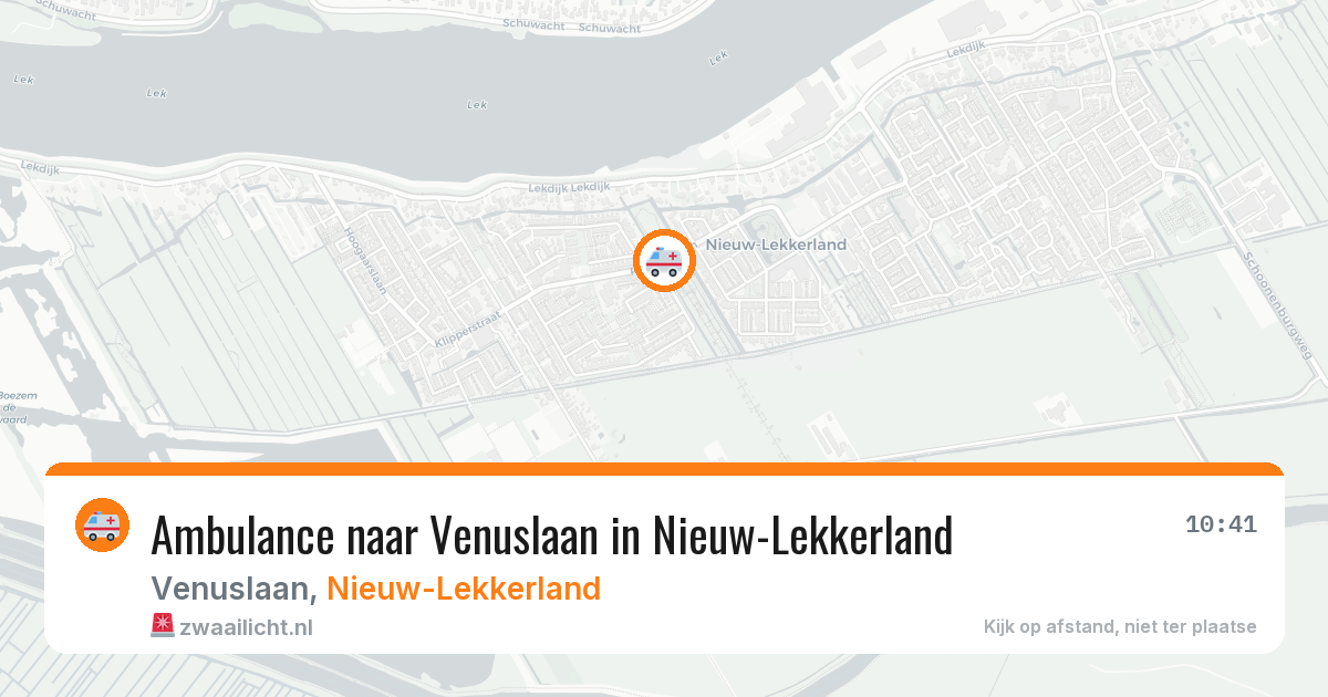 Ambulance naar Venuslaan in Nieuw-Lekkerland — 12 mei 2026