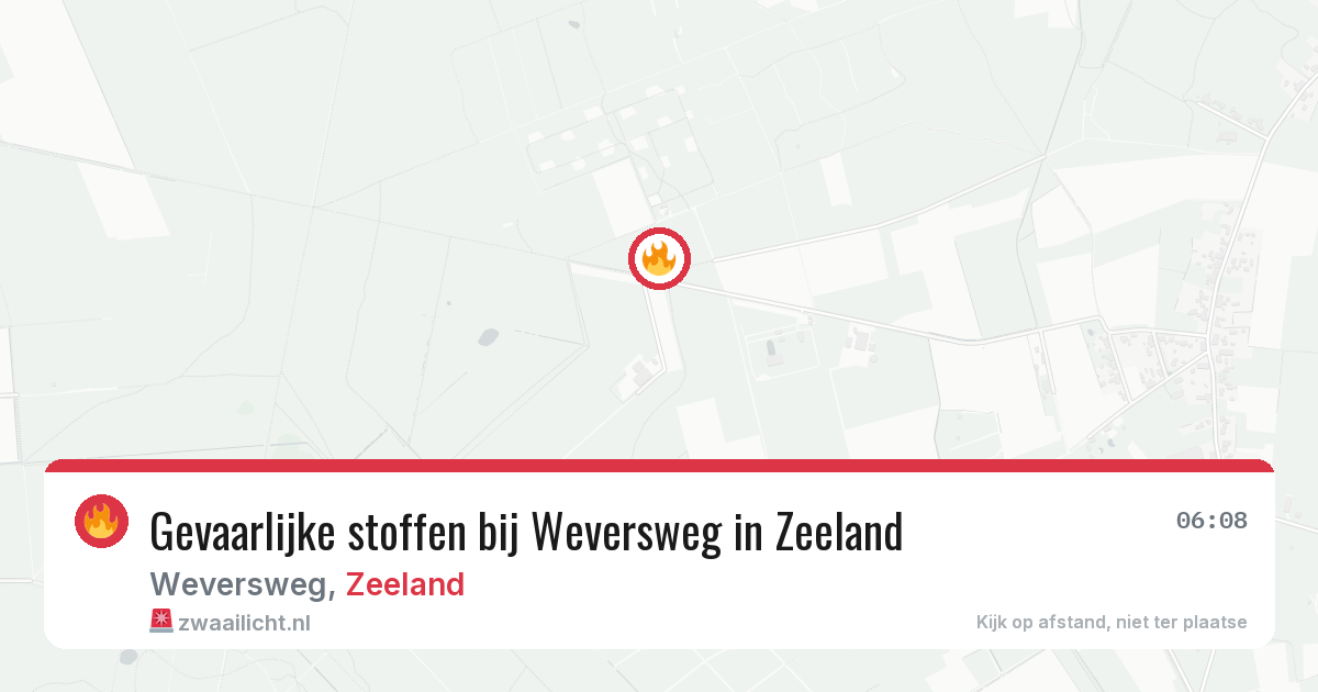 Gevaarlijke stoffen bij Weversweg in Zeeland — 26 mei 2026