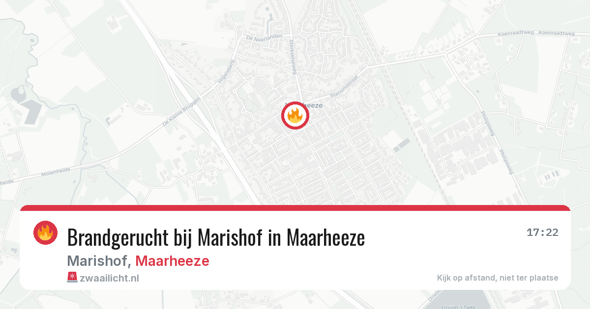 Brandgerucht bij Marishof in Maarheeze — 24 jun 2026