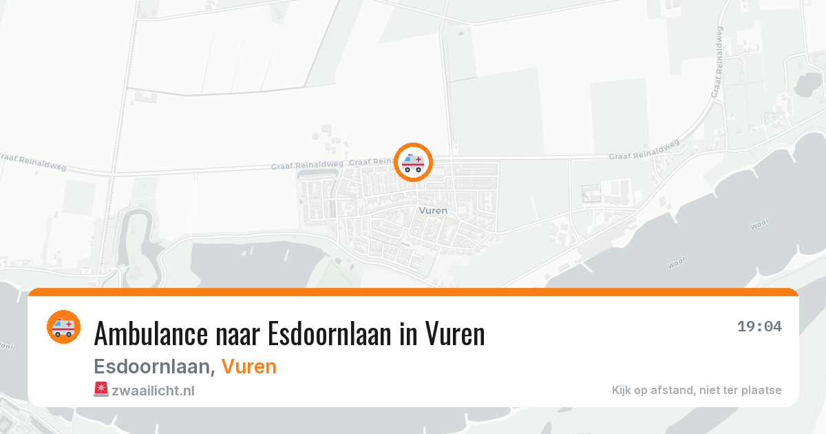 Ambulance naar Esdoornlaan in Vuren — 14 jun 2026