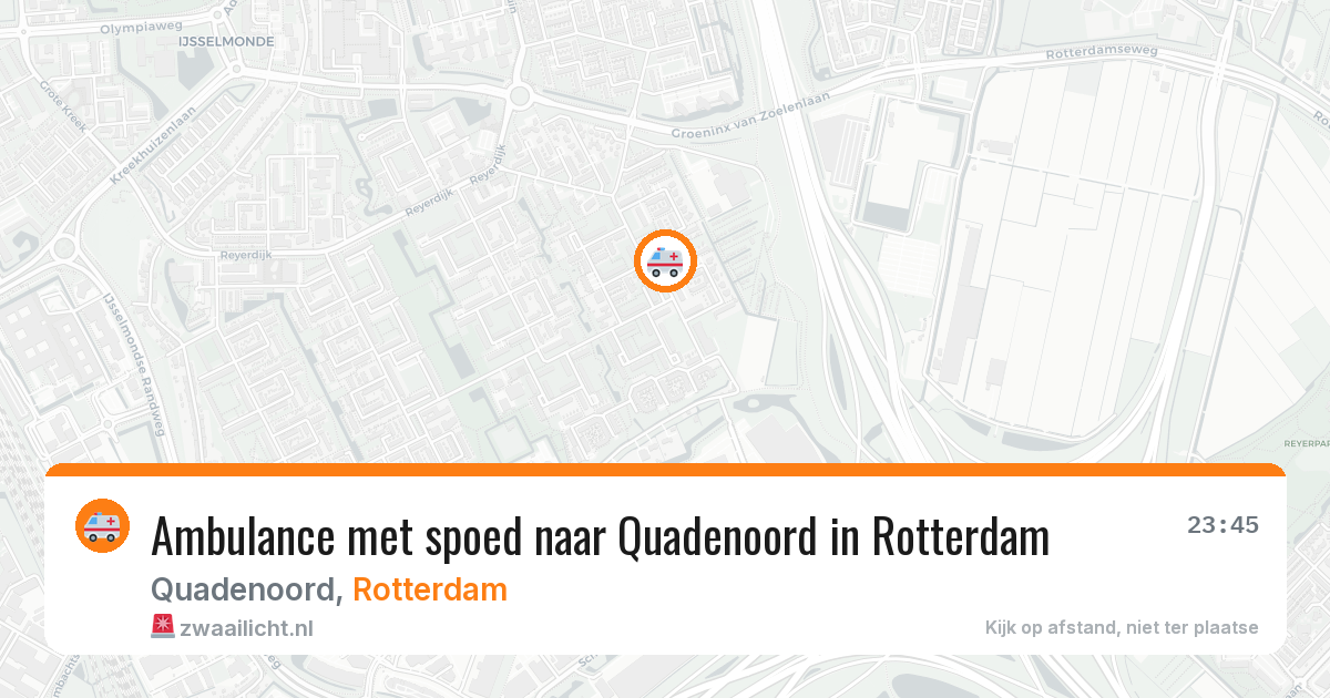 Ambulance met spoed naar Quadenoord in Rotterdam — 26 jun 2026