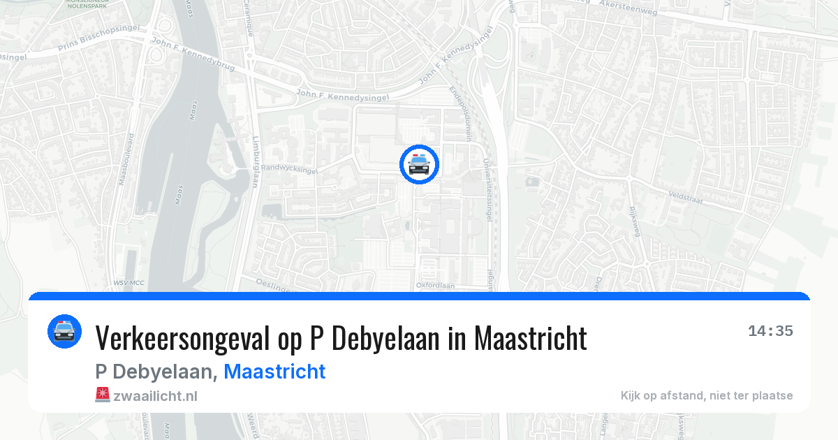 Verkeersongeval op P Debyelaan in Maastricht — 3 apr 2026