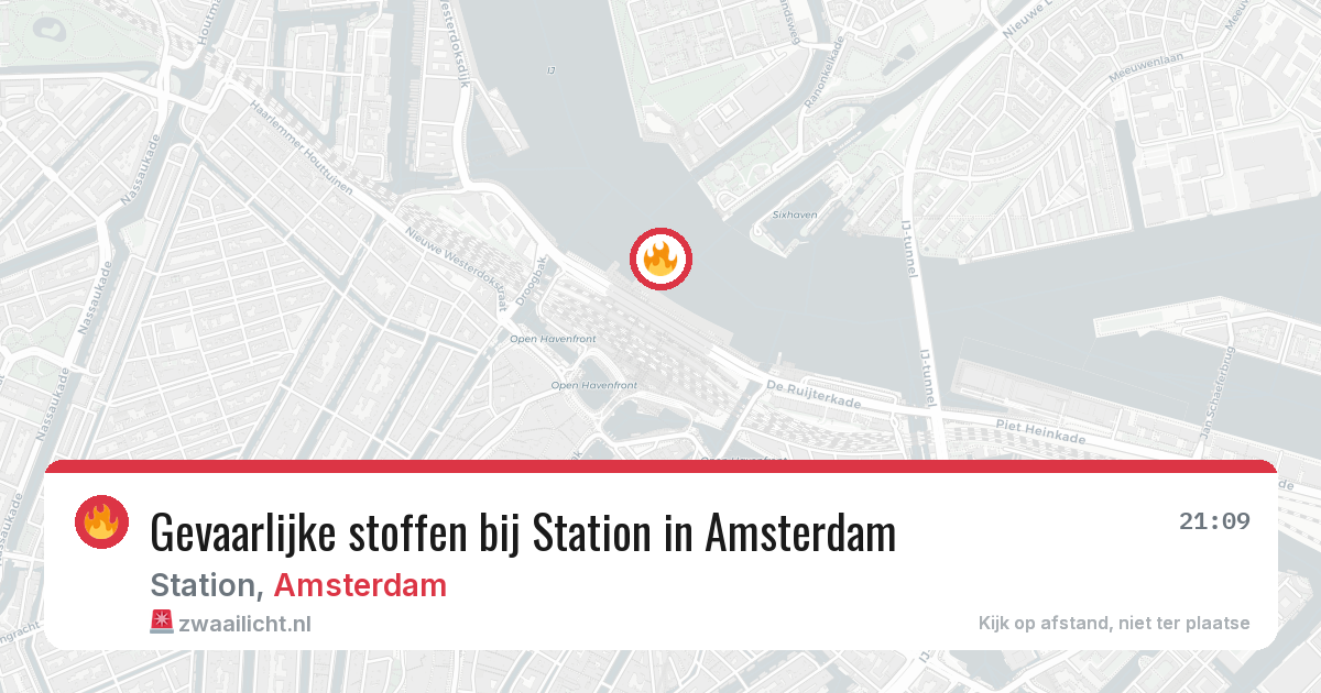 Gevaarlijke stoffen bij Station in Amsterdam — 2 jul 2026