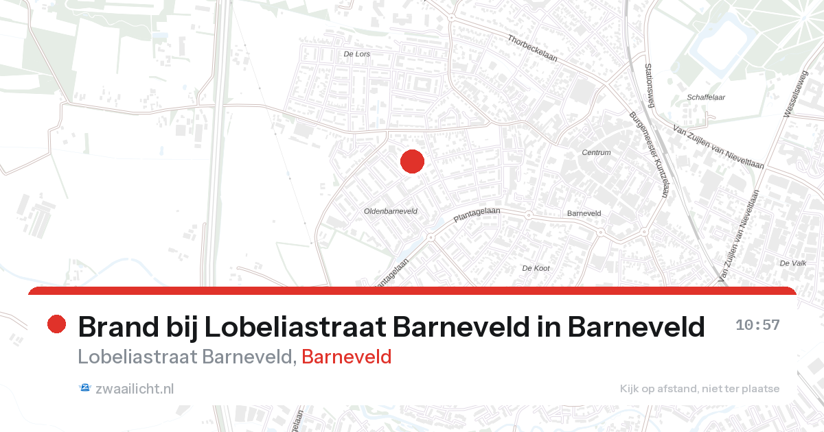Brand bij Lobeliastraat Barneveld in Barneveld — 23 apr 2026