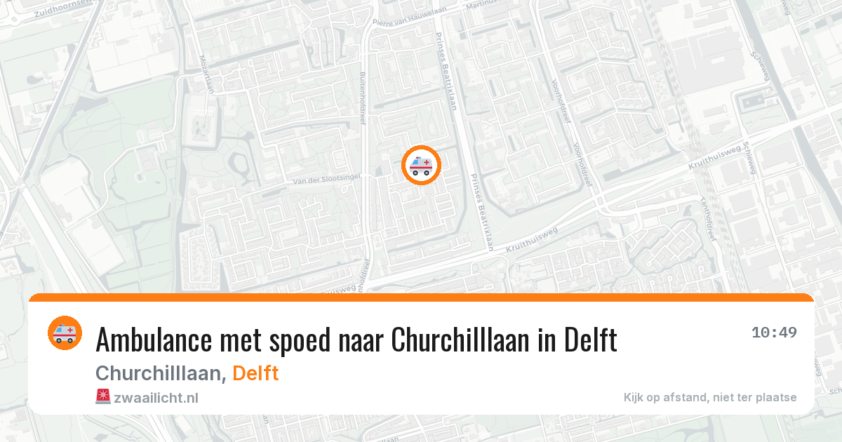 Ambulance met spoed naar Churchilllaan in Delft — 1 jul 2026