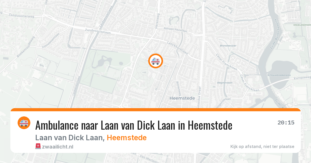 Ambulance naar Laan van Dick Laan in Heemstede — 27 jun 2026