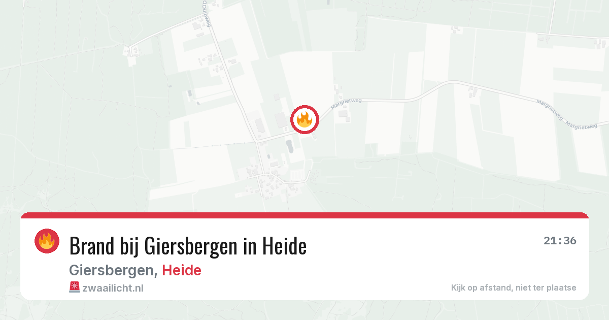 Brand bij Giersbergen in Heide — 12 aug 2026