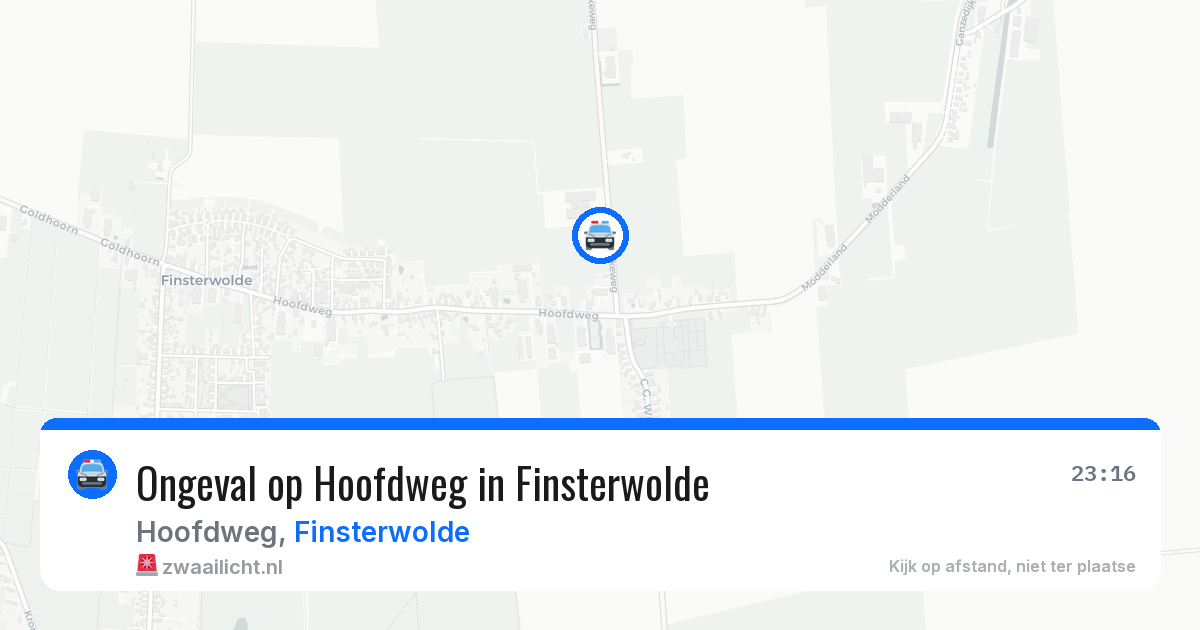 Ongeval op Hoofdweg in Finsterwolde — 1 jul 2026