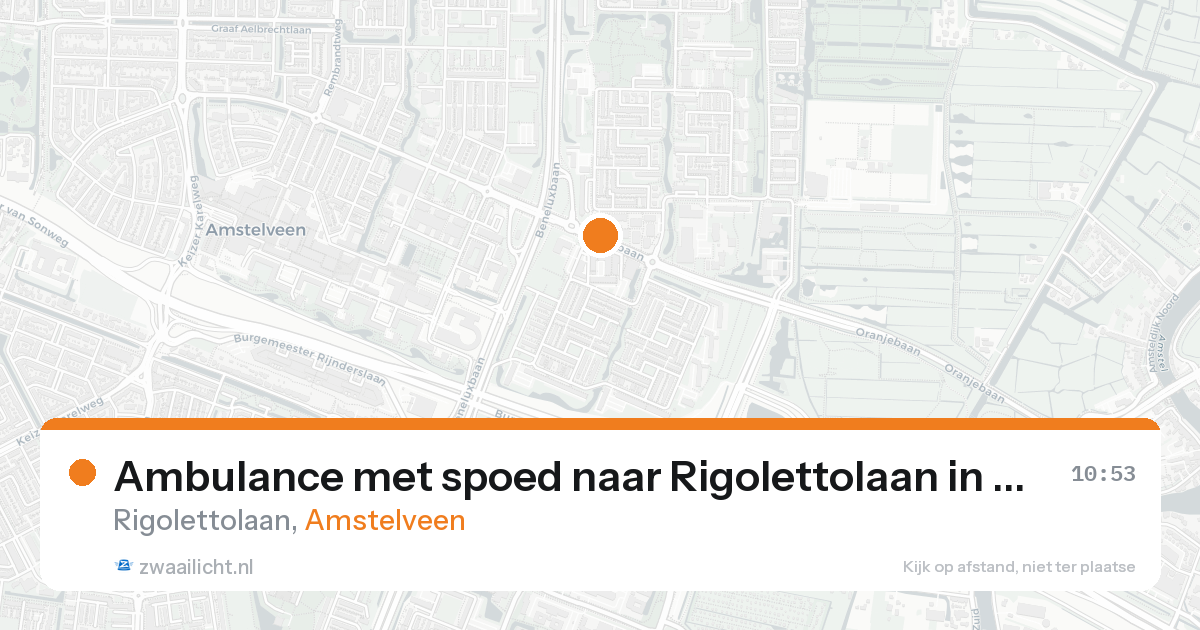 Ambulance met spoed naar Rigolettolaan in Amstelveen — 8 feb 2026