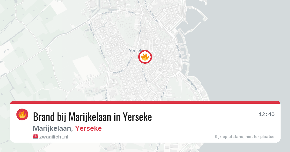 Brand bij Marijkelaan in Yerseke — 24 jun 2026
