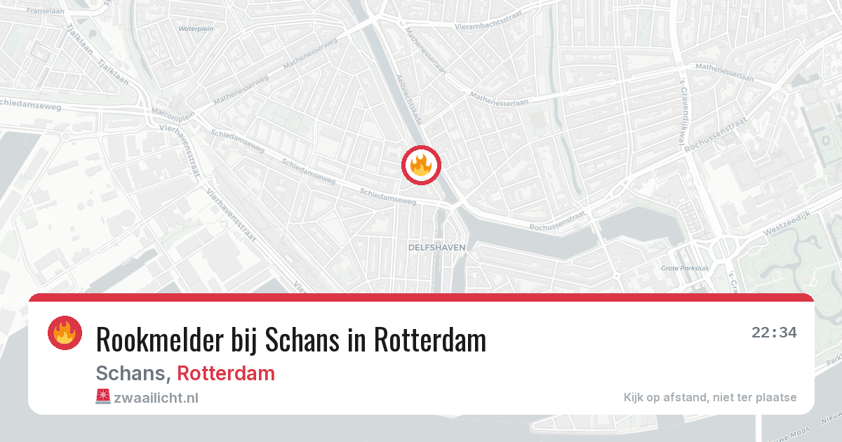 Rookmelder bij Schans in Rotterdam — 12 mrt 2026