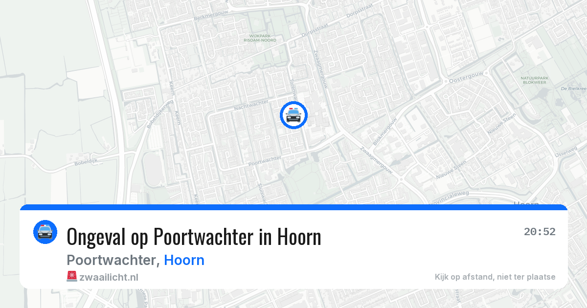 Ongeval op Poortwachter in Hoorn — 10 mei 2026