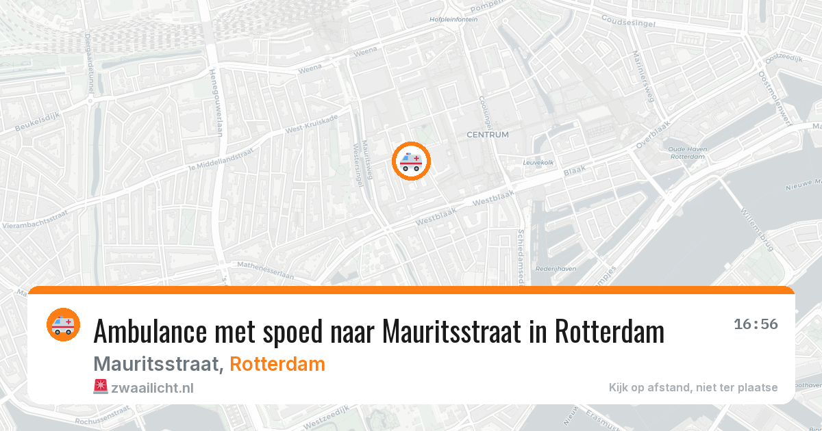 Ambulance met spoed naar Mauritsstraat in Rotterdam — 5 apr 2026