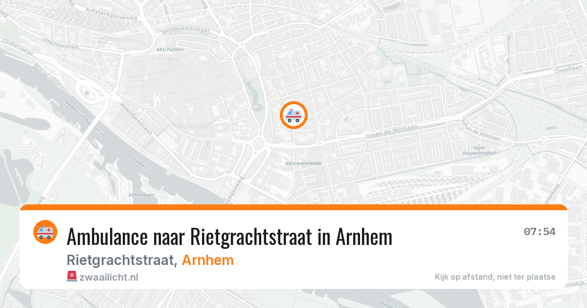 Ambulance naar Rietgrachtstraat in Arnhem — 14 aug 2026