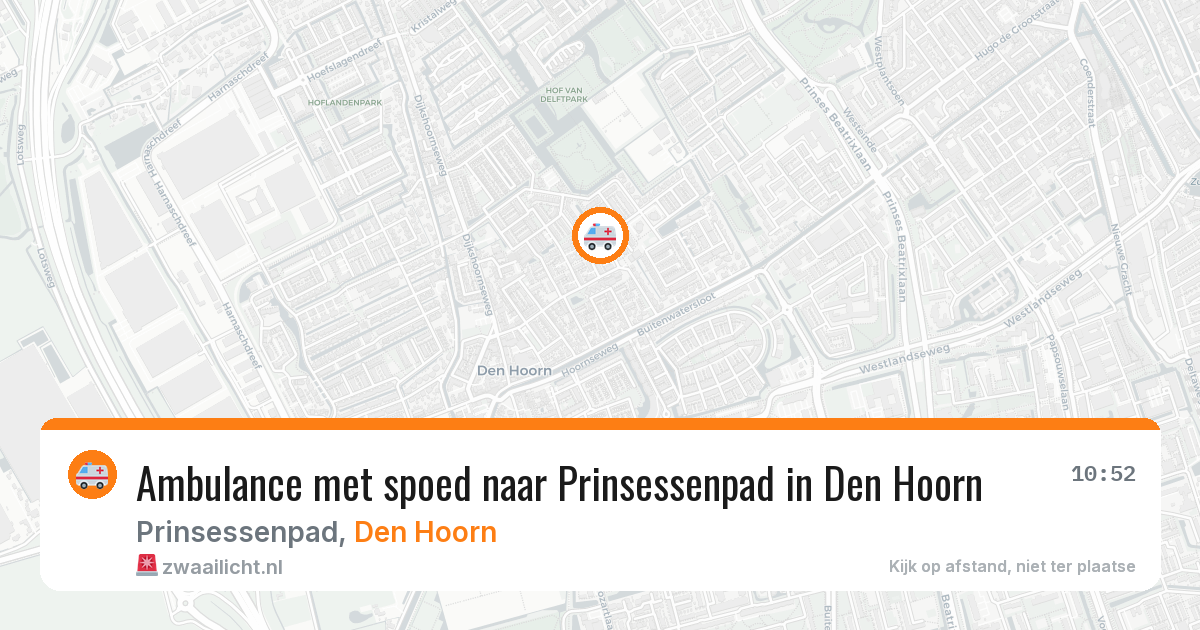 Ambulance met spoed naar Prinsessenpad in Den Hoorn — 27 jun 2026