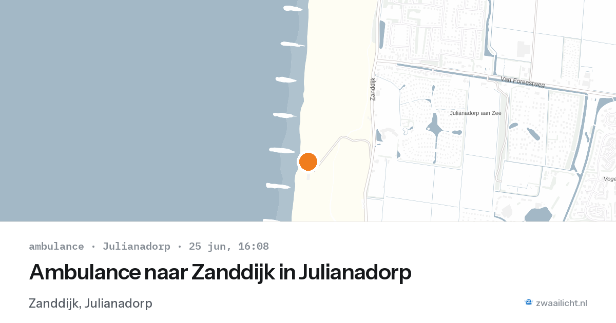 Ambulance naar Zanddijk in Julianadorp — 25 jun 2026