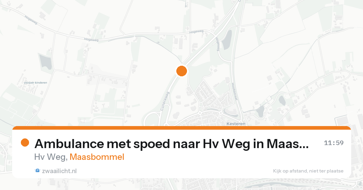 Ambulance met spoed naar Hv Weg in Maasbommel — 31 jan 2026