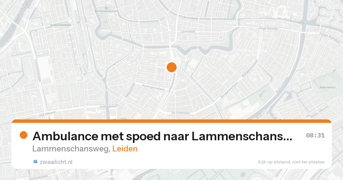 Ambulance met spoed naar Lammenschansweg in Leiden — 7 feb 2026