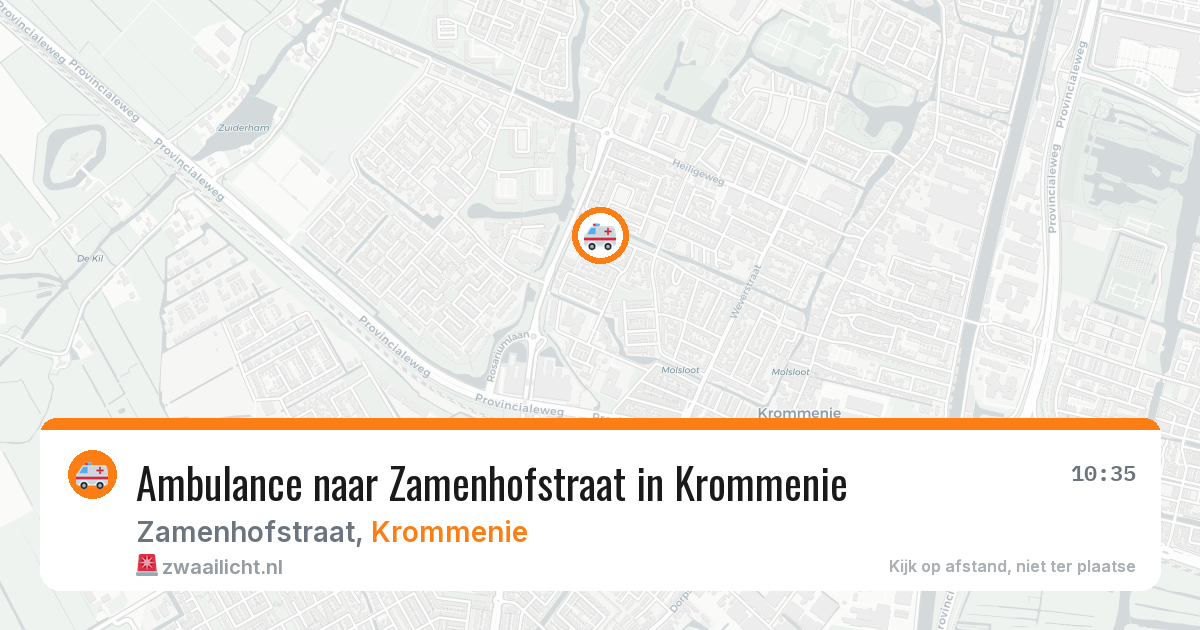 Ambulance naar Zamenhofstraat in Krommenie — 8 feb 2026