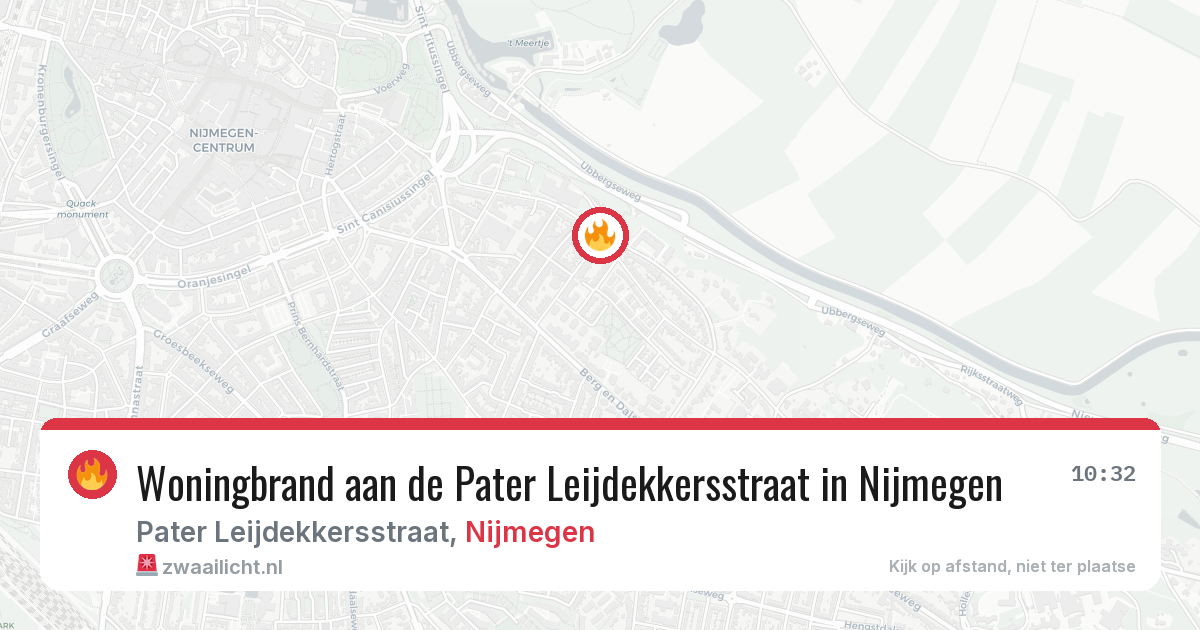 Woningbrand aan de Pater Leijdekkersstraat in Nijmegen — 4 jul 2026