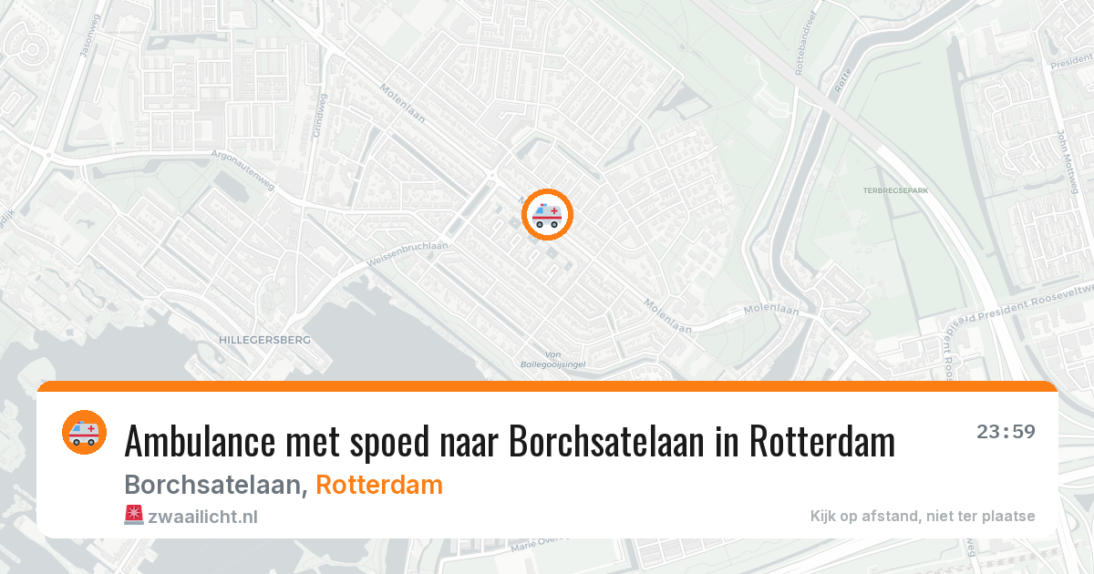 Ambulance met spoed naar Borchsatelaan in Rotterdam — 31 mrt 2026