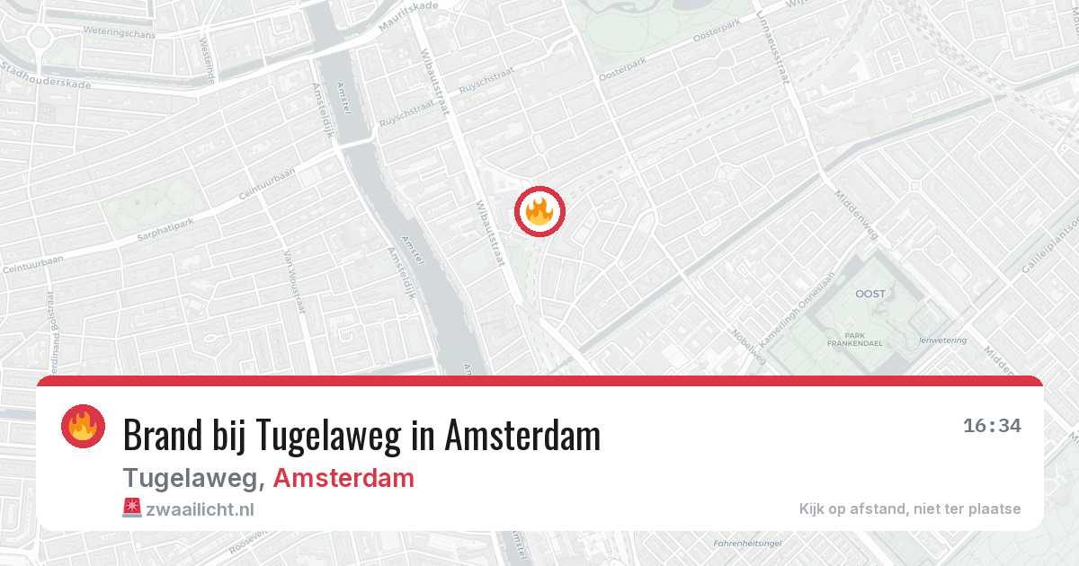 Brand bij Tugelaweg in Amsterdam — 2 mrt 2026