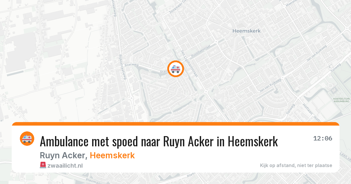 Ambulance met spoed naar Ruyn Acker in Heemskerk — 5 jul 2026
