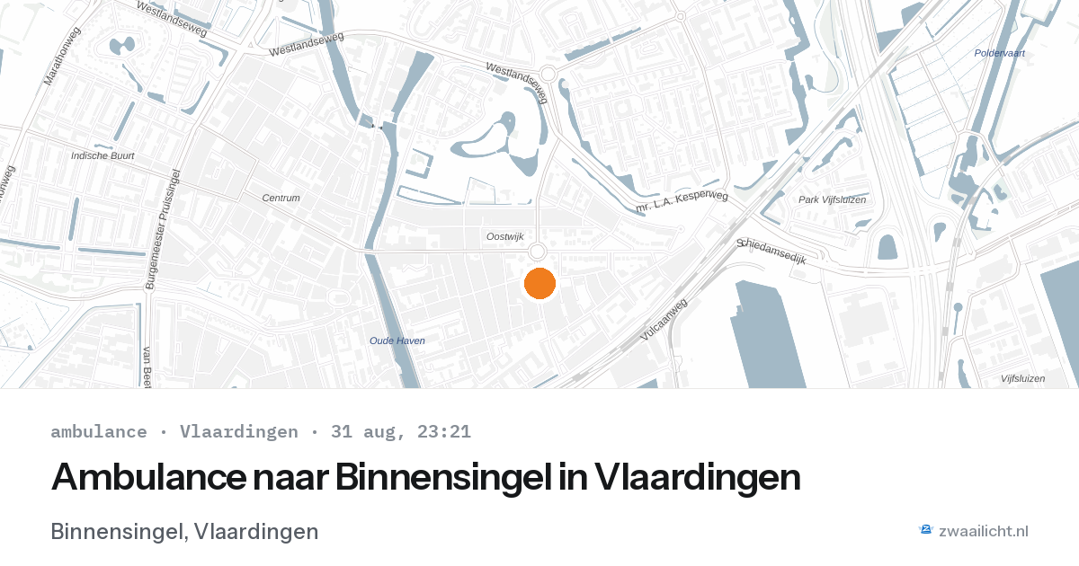 Ambulance naar Binnensingel in Vlaardingen — 31 aug 2026