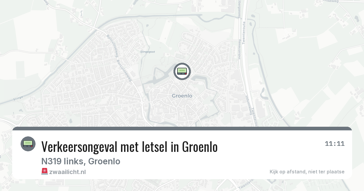 Verkeersongeval met letsel in Groenlo — 13 jun 2026