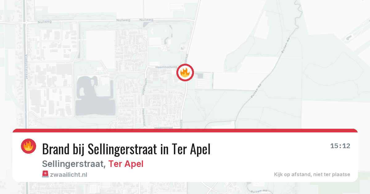 Brand bij Sellingerstraat in Ter Apel — 2 mei 2026