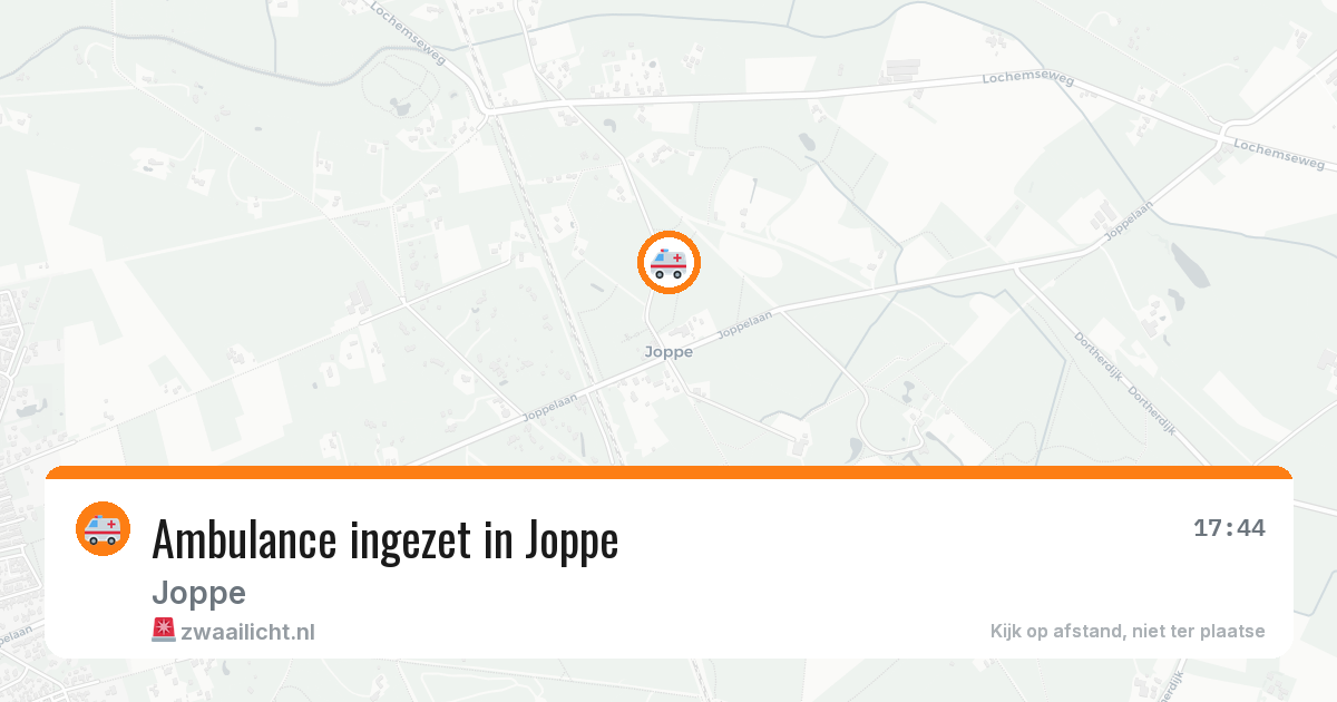 Ambulance ingezet in Joppe — 21 apr 2026