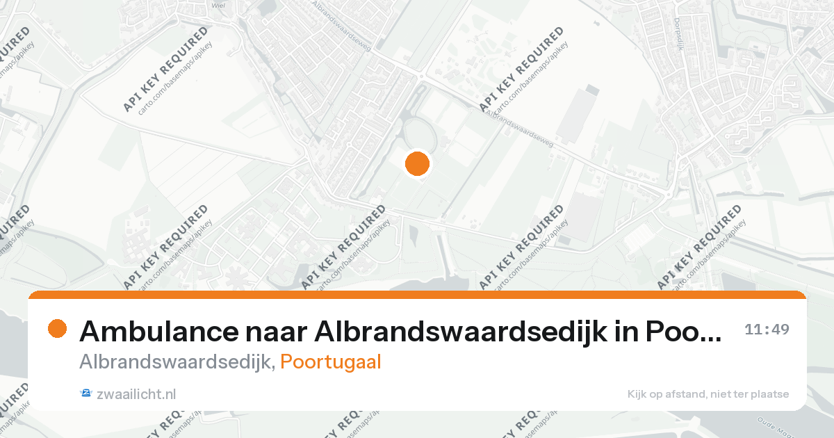 Ambulance naar Albrandswaardsedijk in Poortugaal — 26 aug 2026