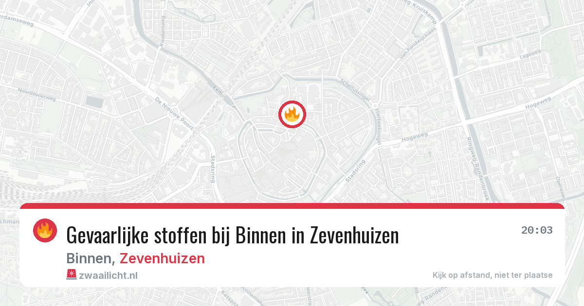 Gevaarlijke stoffen bij Binnen in Zevenhuizen — 14 mei 2026