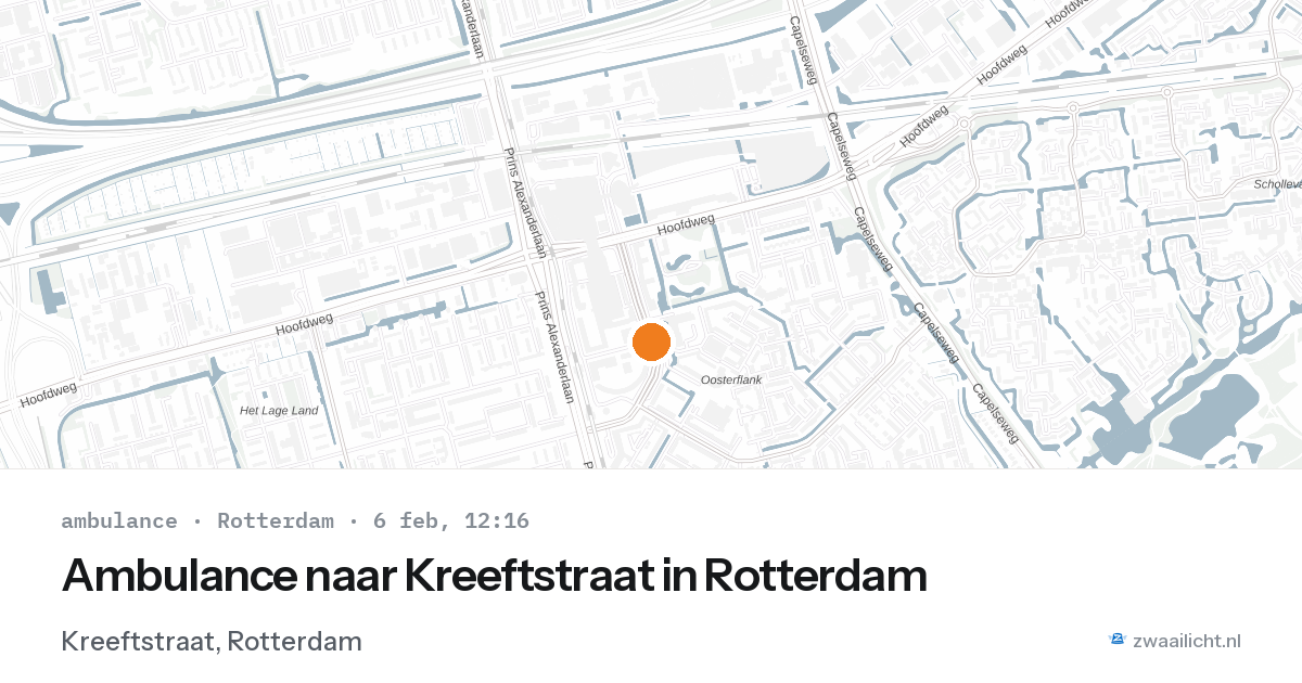Ambulance naar Kreeftstraat in Rotterdam — 6 feb 2026