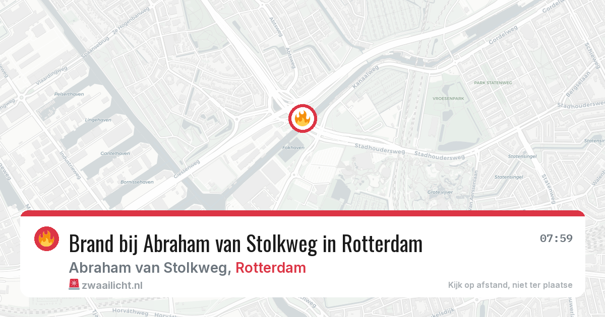 Brand bij Abraham van Stolkweg in Rotterdam — 12 mei 2026