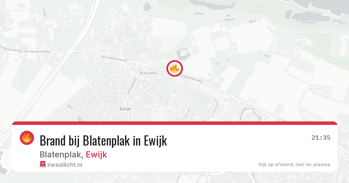 Brand bij Blatenplak in Ewijk — 24 jul 2026