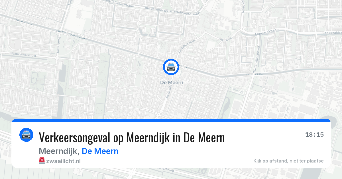 Verkeersongeval op Meerndijk in De Meern — 14 jul 2026