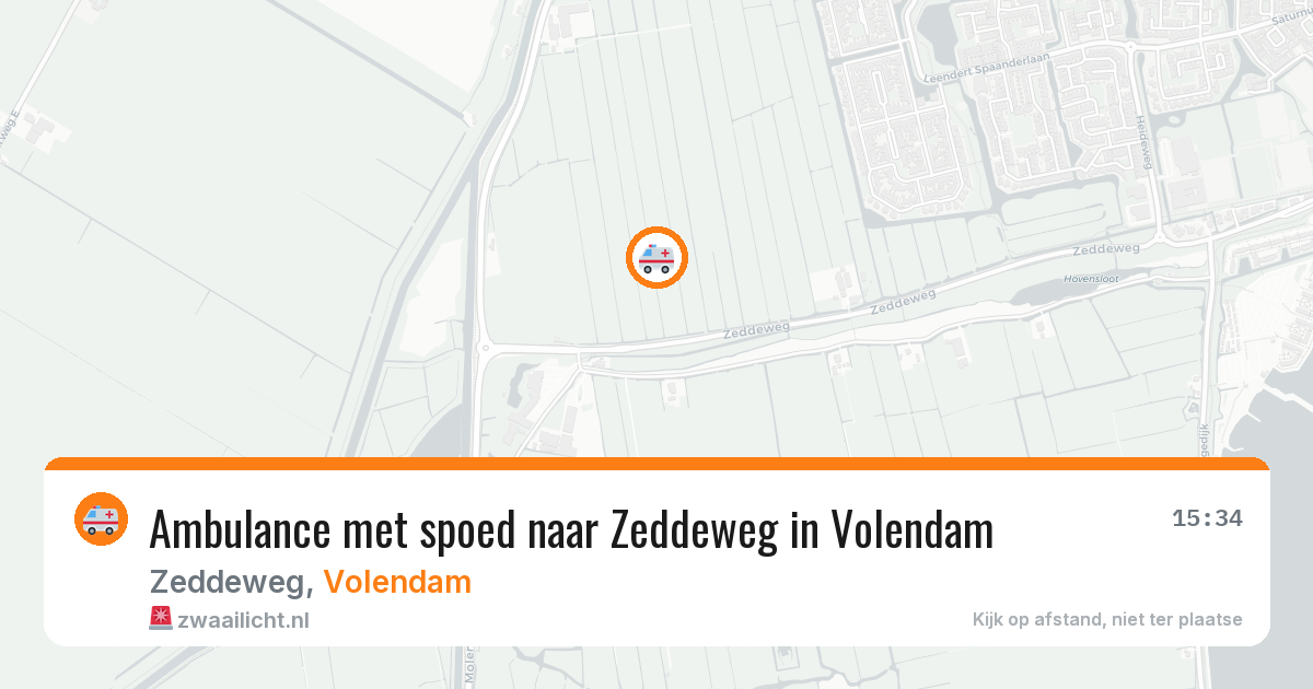 Ambulance met spoed naar Zeddeweg in Volendam — 2 mei 2026