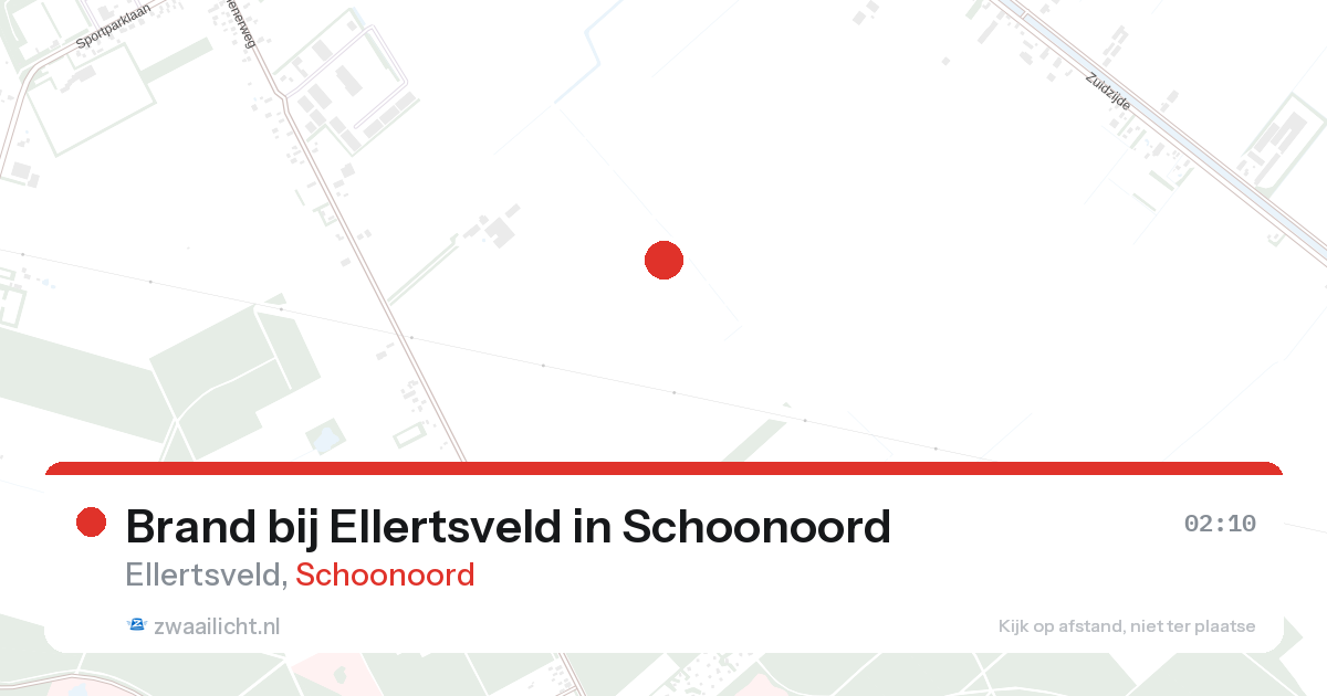 Brand bij Ellertsveld in Schoonoord — 27 aug 2026