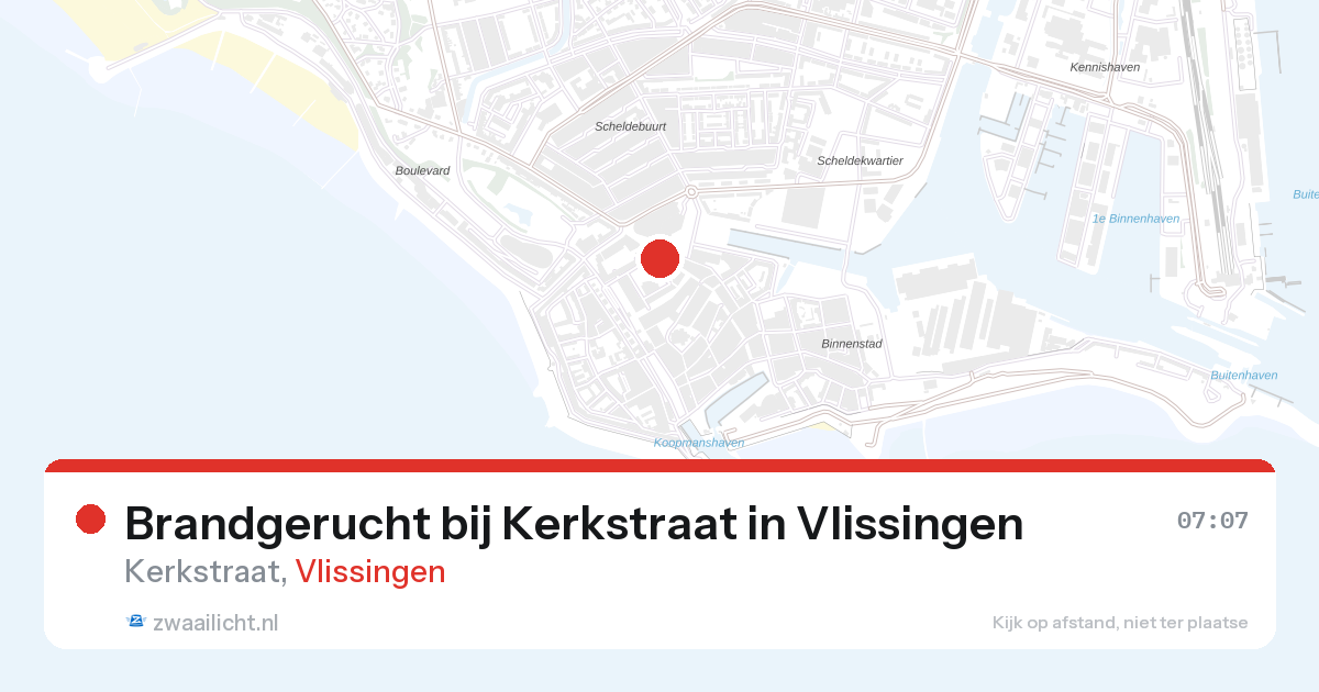 Brandgerucht bij Kerkstraat in Vlissingen — 27 aug 2026