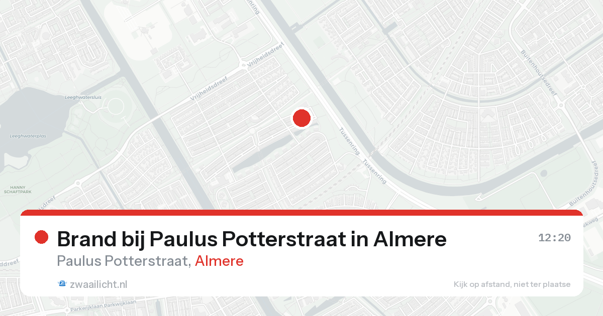 Brand bij Paulus Potterstraat in Almere — 24 aug 2026