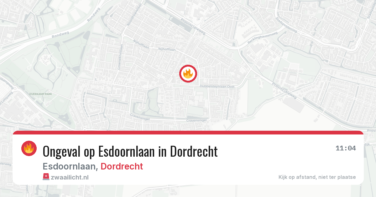 Ongeval op Esdoornlaan in Dordrecht — 5 jul 2026