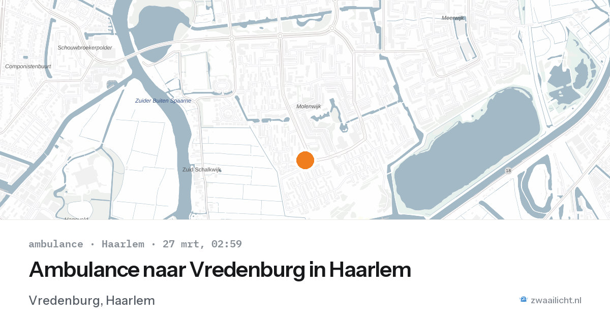 Ambulance naar Vredenburg in Haarlem — 27 mrt 2026