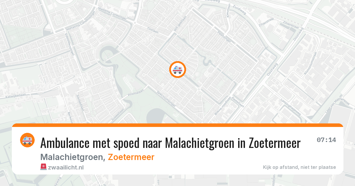 Ambulance met spoed naar Malachietgroen in Zoetermeer — 30 jul 2026