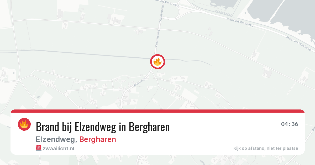 Brand bij Elzendweg in Bergharen — 28 jun 2026