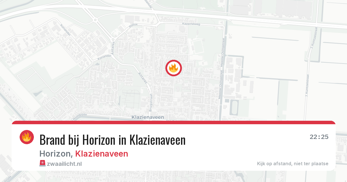 Brand bij Horizon in Klazienaveen — 5 mei 2026