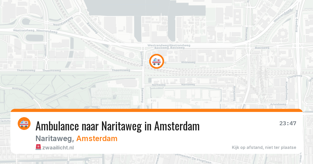 Ambulance naar Naritaweg in Amsterdam — 19 mrt 2026