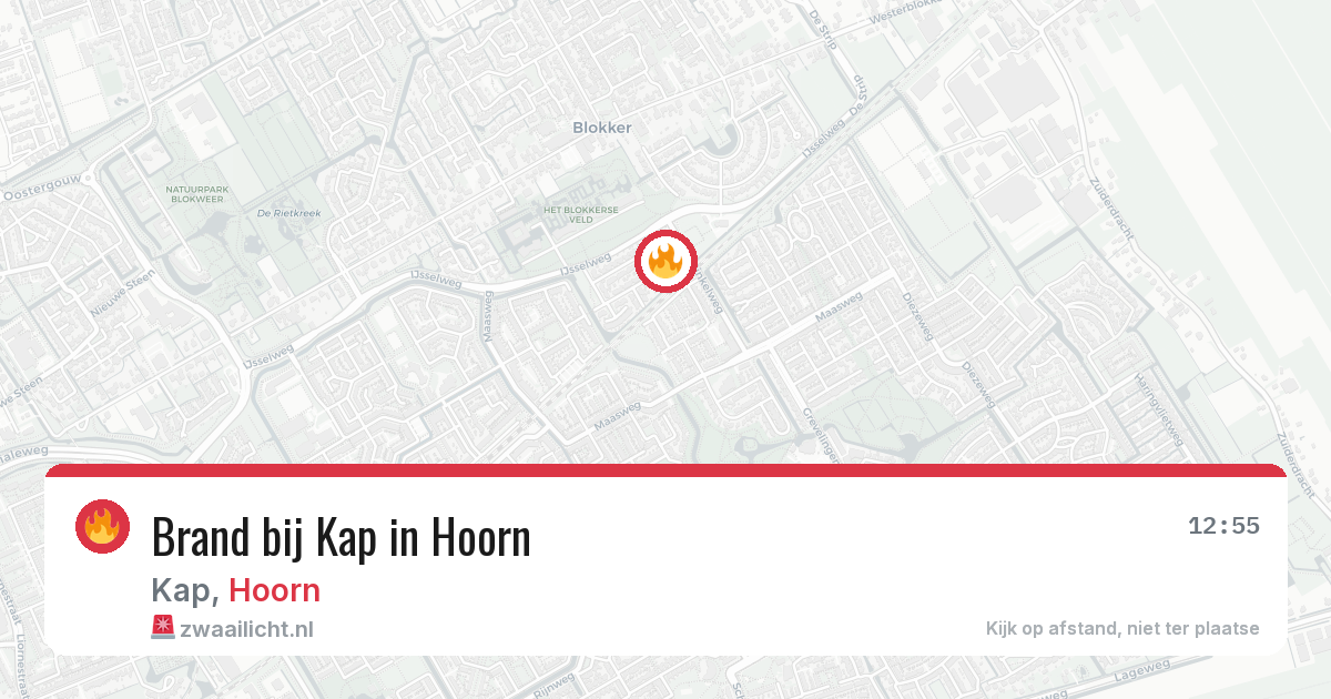 Brand bij Kap in Hoorn — 20 mrt 2026