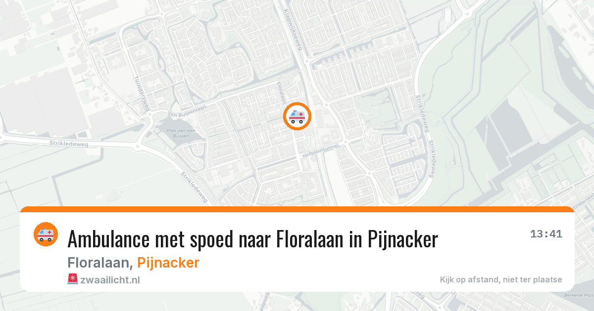 Ambulance met spoed naar Floralaan in Pijnacker — 27 mrt 2026